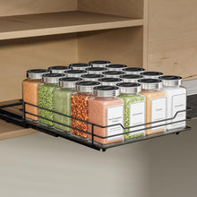 Ausziehbares Gewürzregal Schwarz Platzsparend Organizer