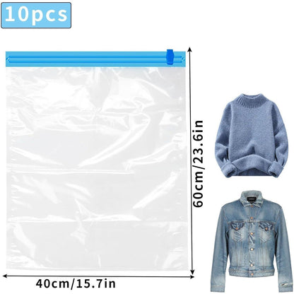 Vakuumbeutel Reise 10er Set 40x60cm – Kompressionsbeutel zum Rollen