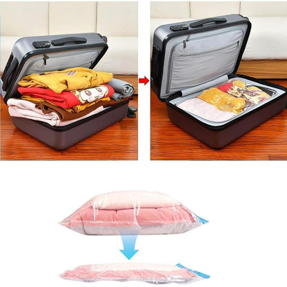 Vakuumbeutel Reise 10er Set 40x60cm – Kompressionsbeutel zum Rollen