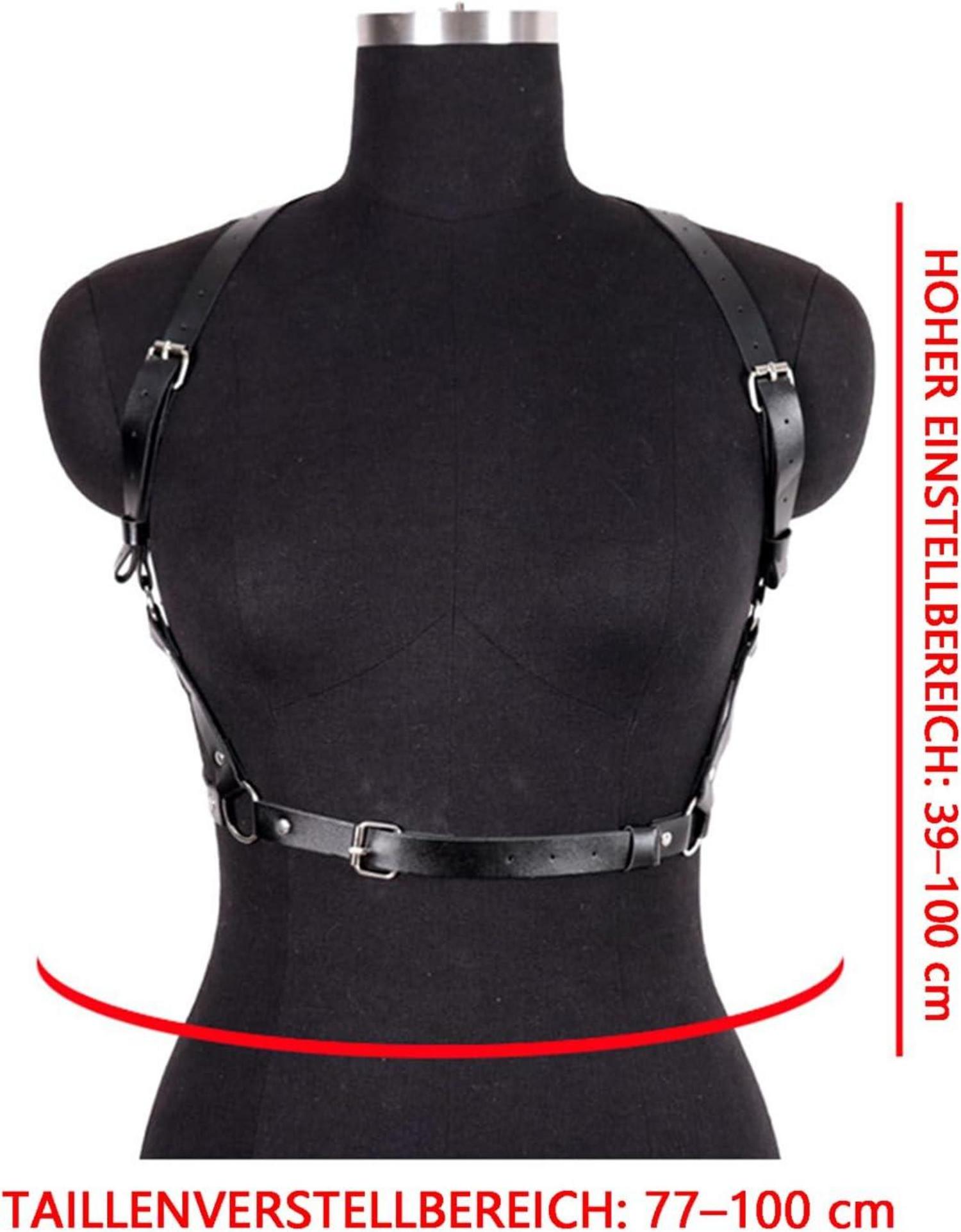 Punk Harness Damen Leder Brustgurte Einstellbar Gothic Bondage BDSM