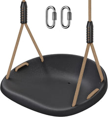 Heavy Duty Swing Seat Adjustable Rope Carabiners Cushion Style Design