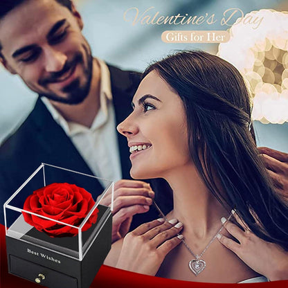 Ewige Rosen konservierte Echte Blume Geschenkbox Handgefertigte