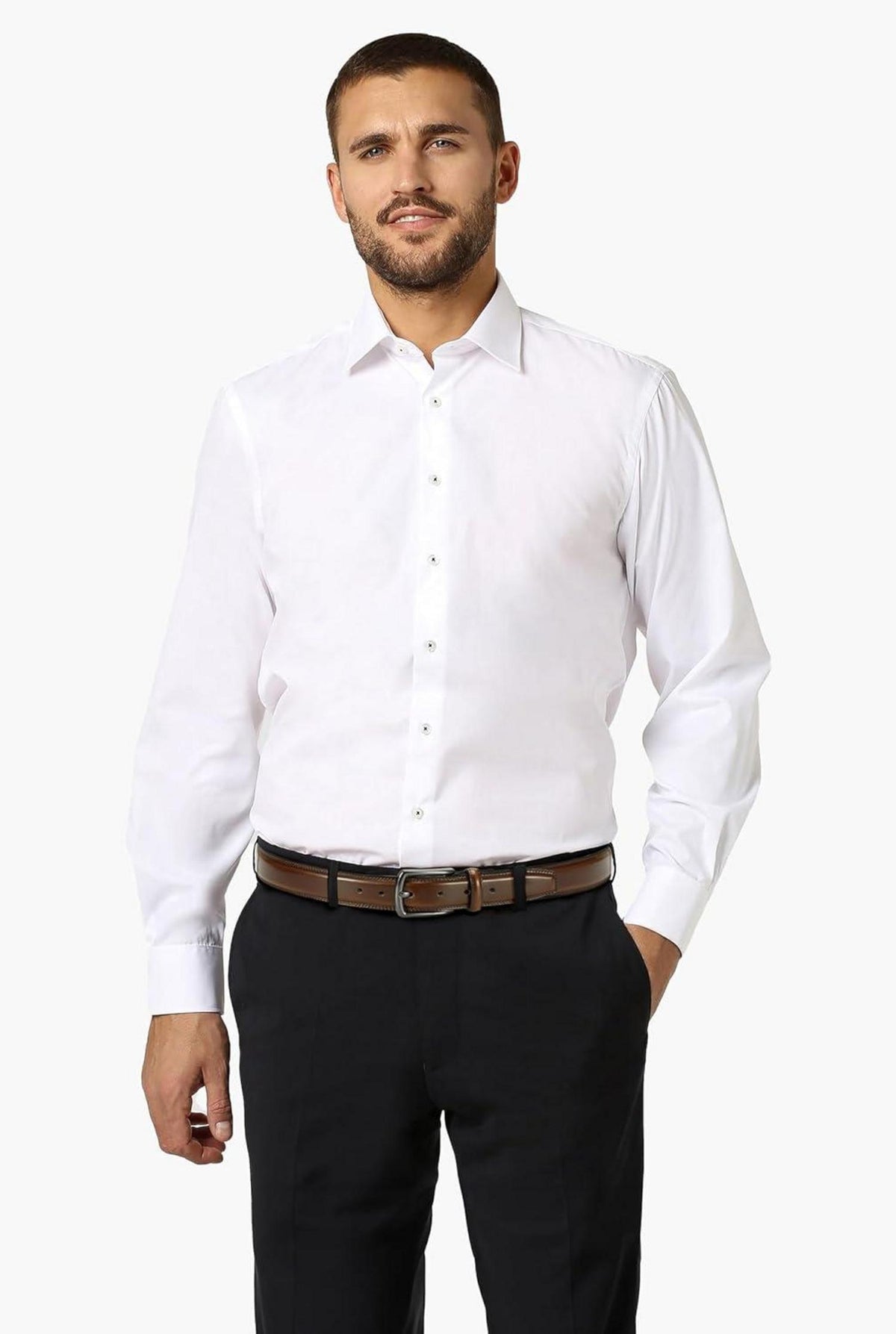 Leder Gürtel Herren Business Anzug Braun 32mm Cognac 95cm