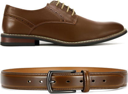 Ledergürtel Herren 32mm Braun Business Anzug Schuhe Cognac