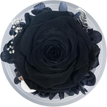 Ewige Rose Engel Figur Geschenk Muttertag Glas Schwarz
