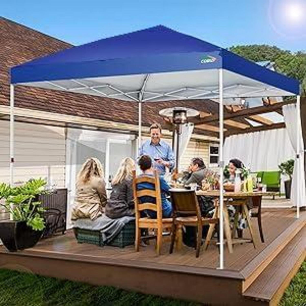 Faltpavillon 3x3m Wasserdicht Stabil UV-Schutz 50+ Gartenpavillon Strand