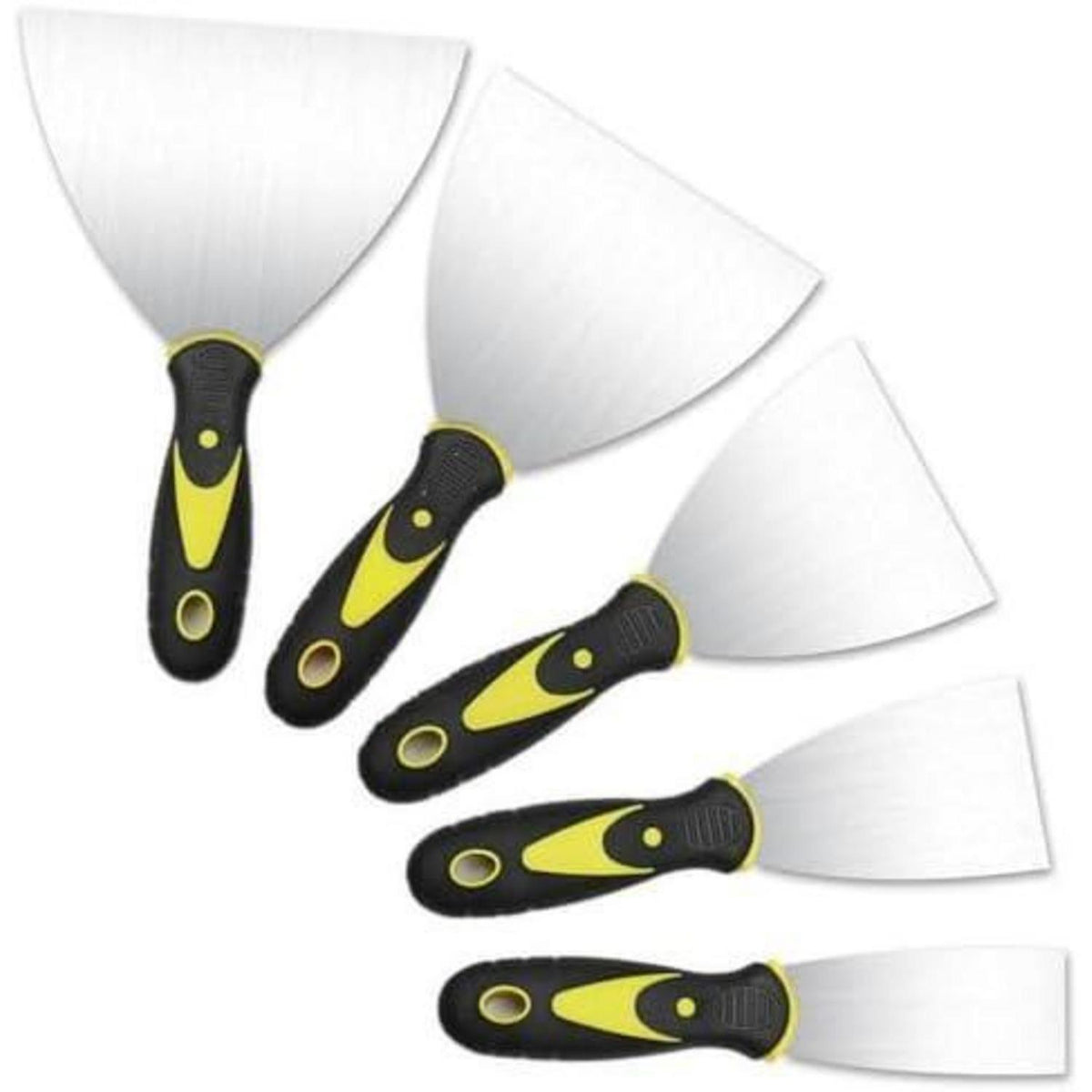 5er Set Edelstahl Spachtel für Wand & Bodenarbeiten