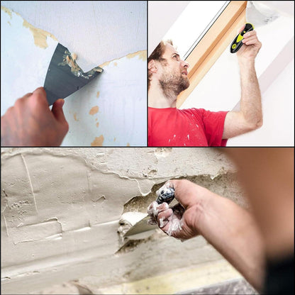 5er Set Edelstahl Spachtel für Wand & Bodenarbeiten