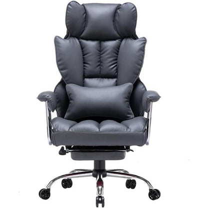 Bürostuhl ergonomisch Drehstuhl Fußstütze in Lederoptik
