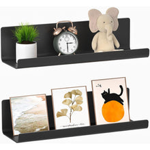 Schweberegal 2er Set ohne Bohren, Kunststoff, Schwarz