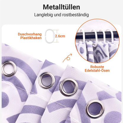 Duschvorhang Blume 300x200cm Antischimmel Wasserdicht Textil