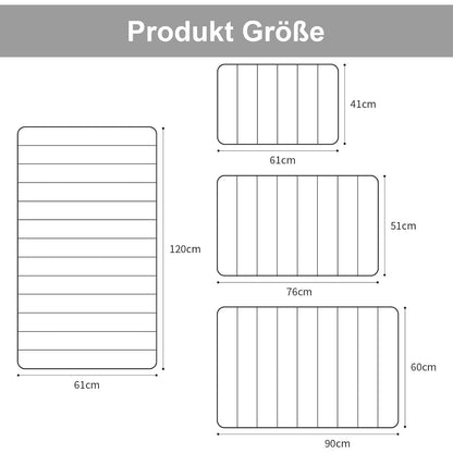 Memory Foam Badezimmerteppich 60x90 cm Braun – Saugfähig & Rutschfest