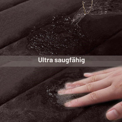 Memory Foam Badezimmerteppich 60x90 cm Braun – Saugfähig & Rutschfest