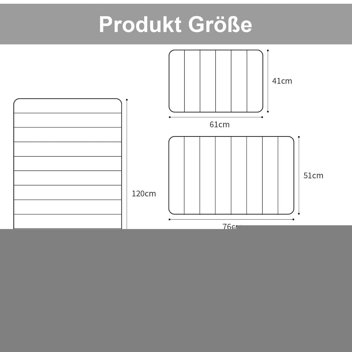 Memory Foam Badteppich 60x90 cm Schwarz – Rutschfest & Saugfähig