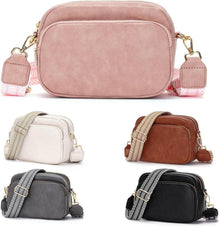 Damen Crossbody Umhängetasche Handtasche mit Breitem Schultergurt 4