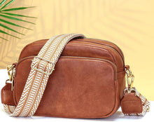 Damen Crossbody Umhängetasche Handtasche Handytasche Braun