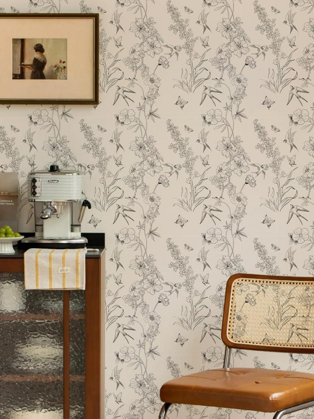 Selbstklebende Fototapete Wandpapier Blumen Design 44cm x 1000cm
