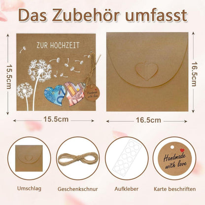 Luckeey Hochzeitskarte Geldgeschenk mit Umschlägen Pusteblume Design