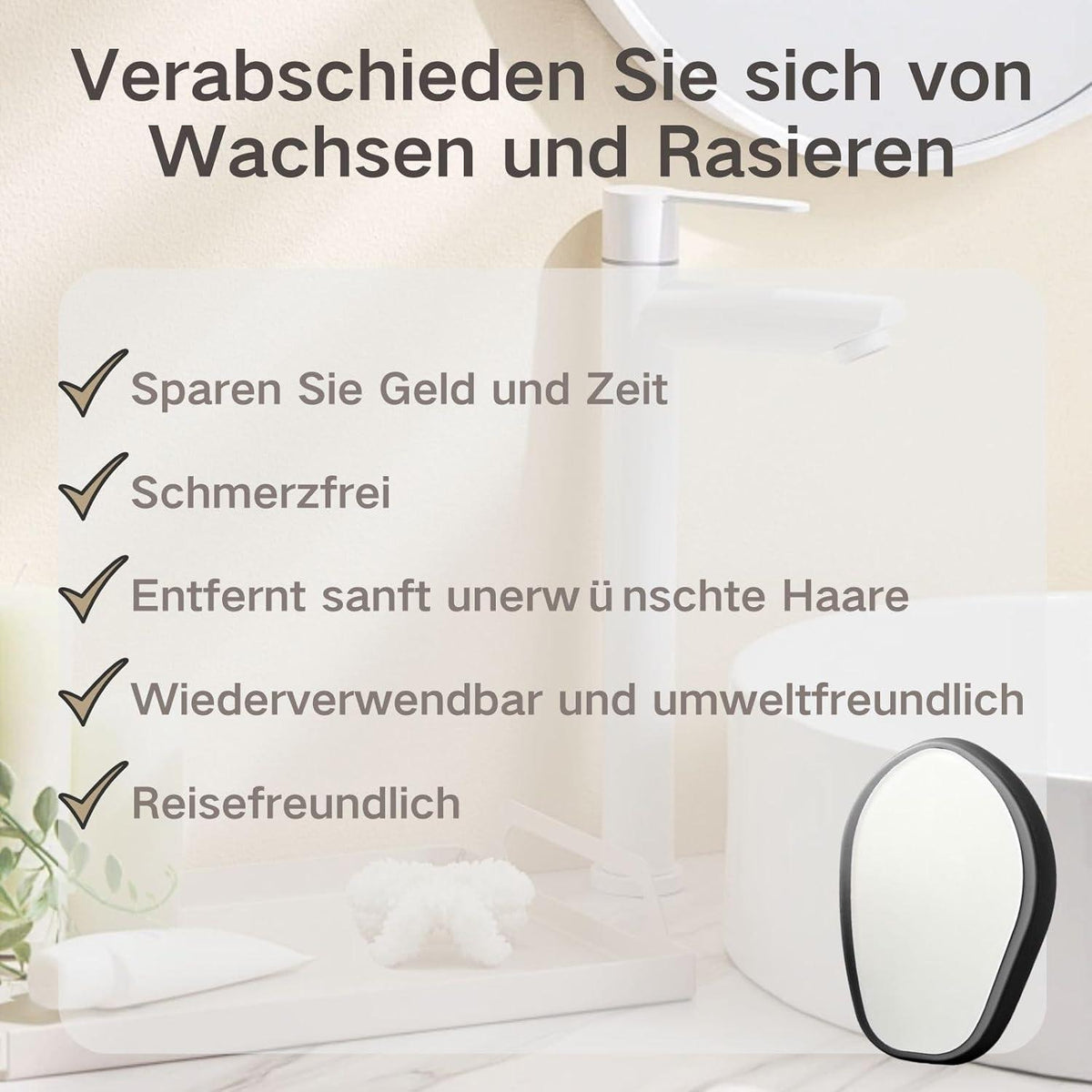 Haarentferner Kristall Nano Magic Gesicht Damen Herren Smooth Shave Entfernung