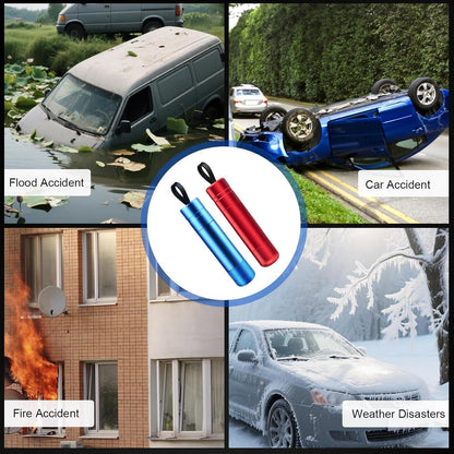 2in1 Auto Notfallhammer mit Gurtschneider – Rot & Blau