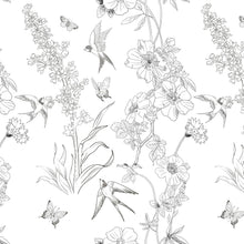 Selbstklebende Fototapete Blumenmuster Vintage Design 44cm x 300cm