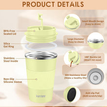 KETIEE Kaffeebecher to go 380ml Doppelwandig Thermo