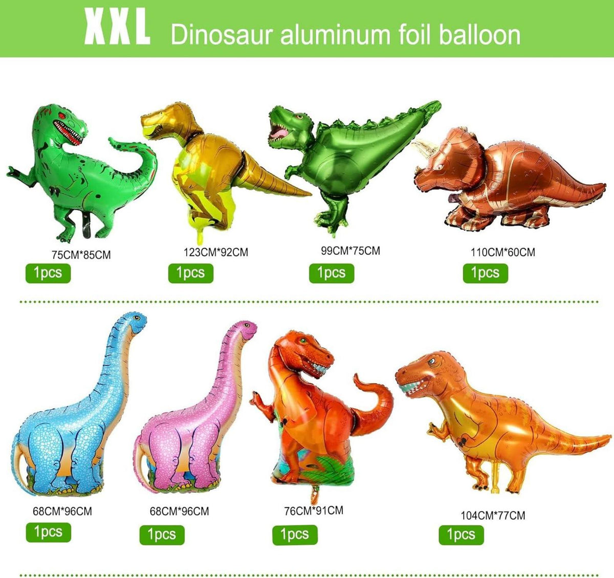Dino Folienballon Dinosaurier Party Helium Luftballon 8