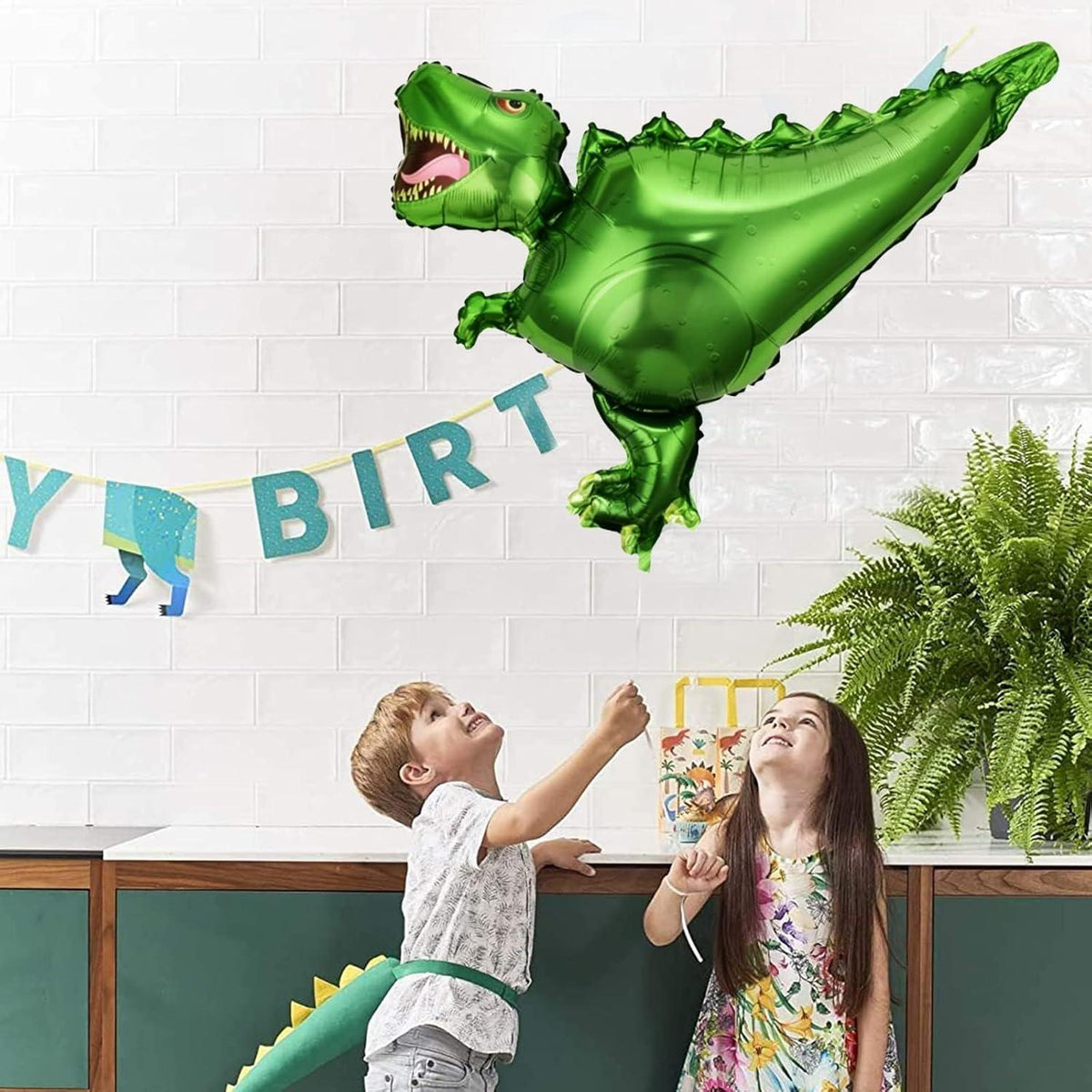 Dino Folienballon Dinosaurier Party Ballon Helium Luftballon 8er Set
