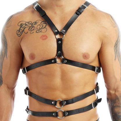 Punk Leder Brustgeschirr Männer BDSM Sexspielzeug für Paare