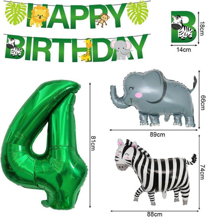 Dschungel Deko Geburtstag Safari Tiere Folienballon
