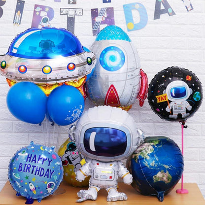 Weltraum Geburtstag Deko Set 5 Jahre Astronaut Rakete Party Helium Ballon