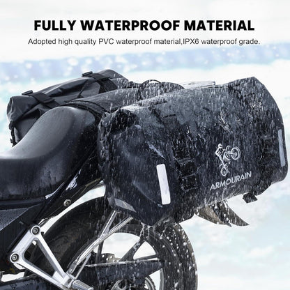 Motorrad Satteltasche 70L Wasserdicht Gepäcktasche Schwarz