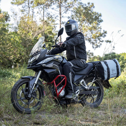 Motorrad Satteltasche 70L Wasserdicht Grau