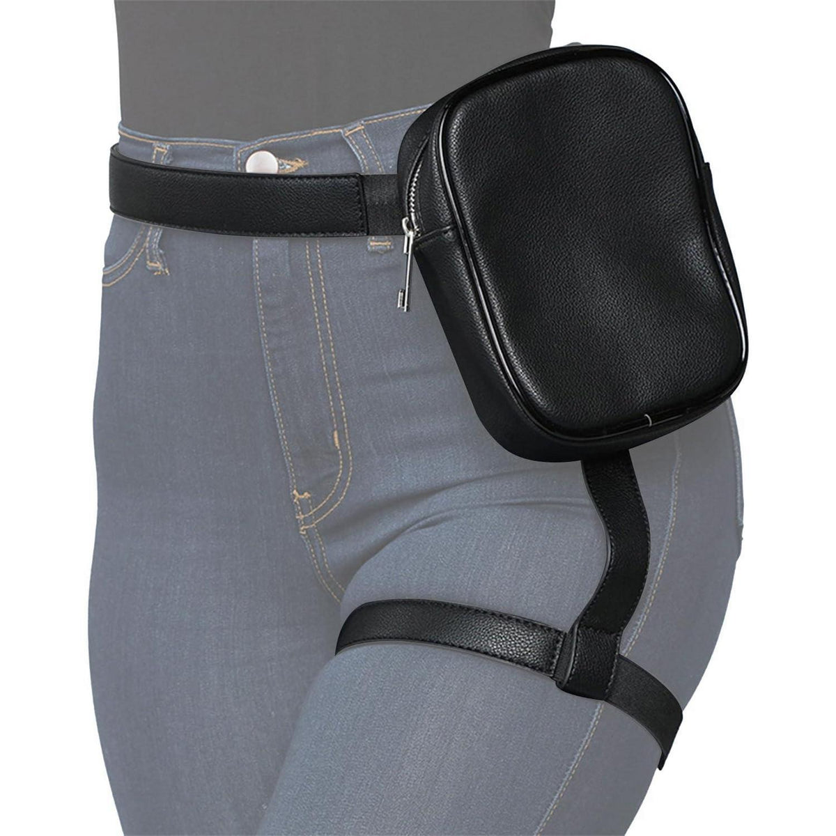 Motorrad Oberschenkeltasche Damen Wasserdicht Schwarz