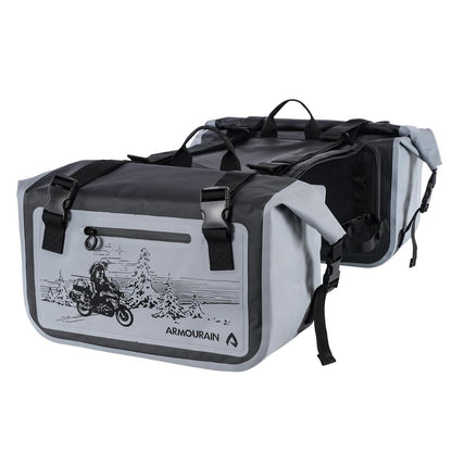 Motorrad Seitentasche 50L Wasserdicht mit Abnehmbarer Platte