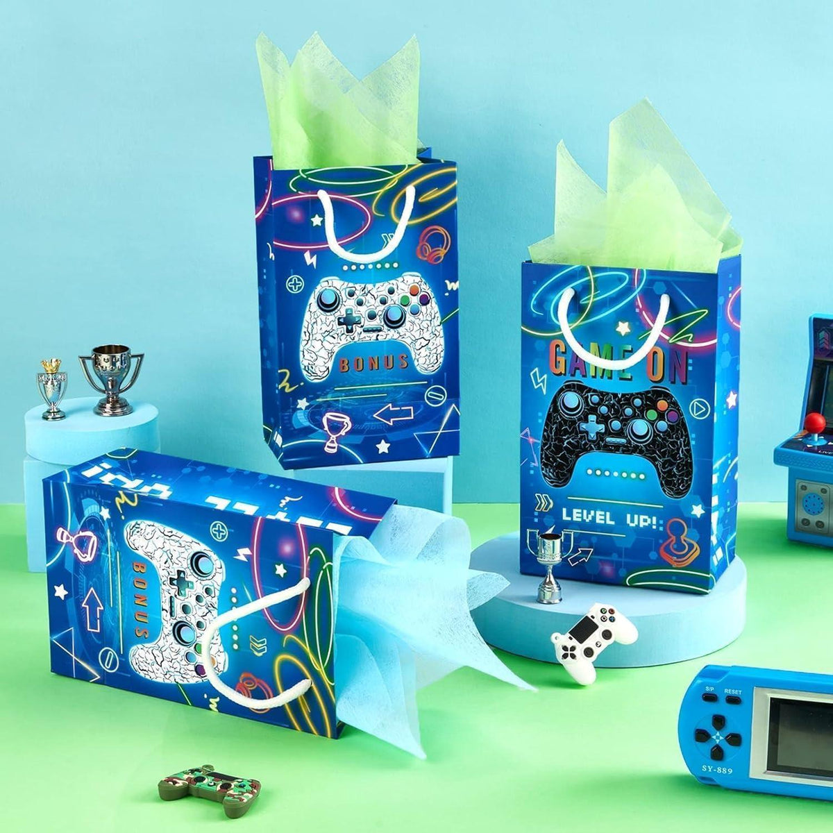 Videospiel Partytüten für Kindergeburtstag – 16 Stück