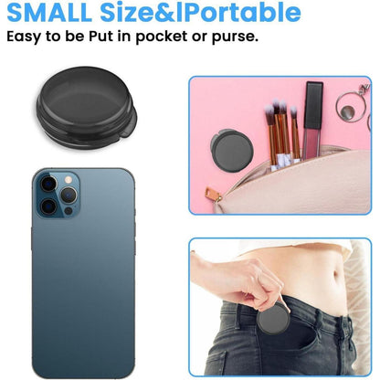 Mini Pillendose 5er Set, Tragbar & Feuchtigkeitsbeständig, Schwarz