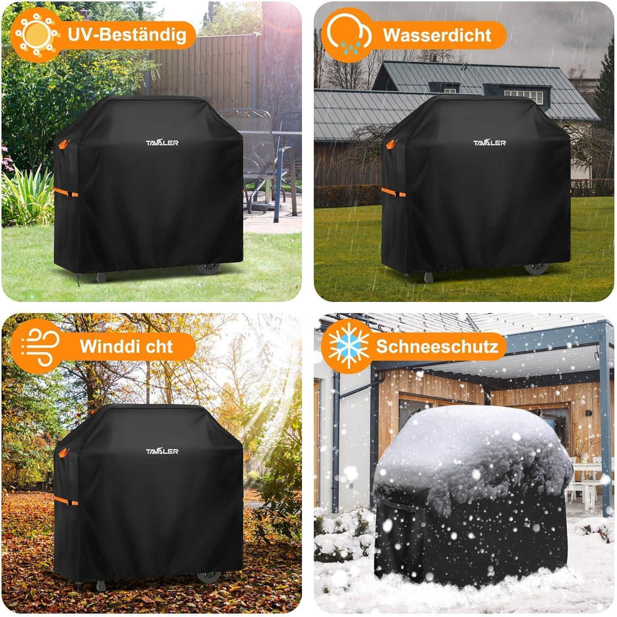 Wetterfeste Grillabdeckung 120x60x120 cm aus 420D Oxford Stoff