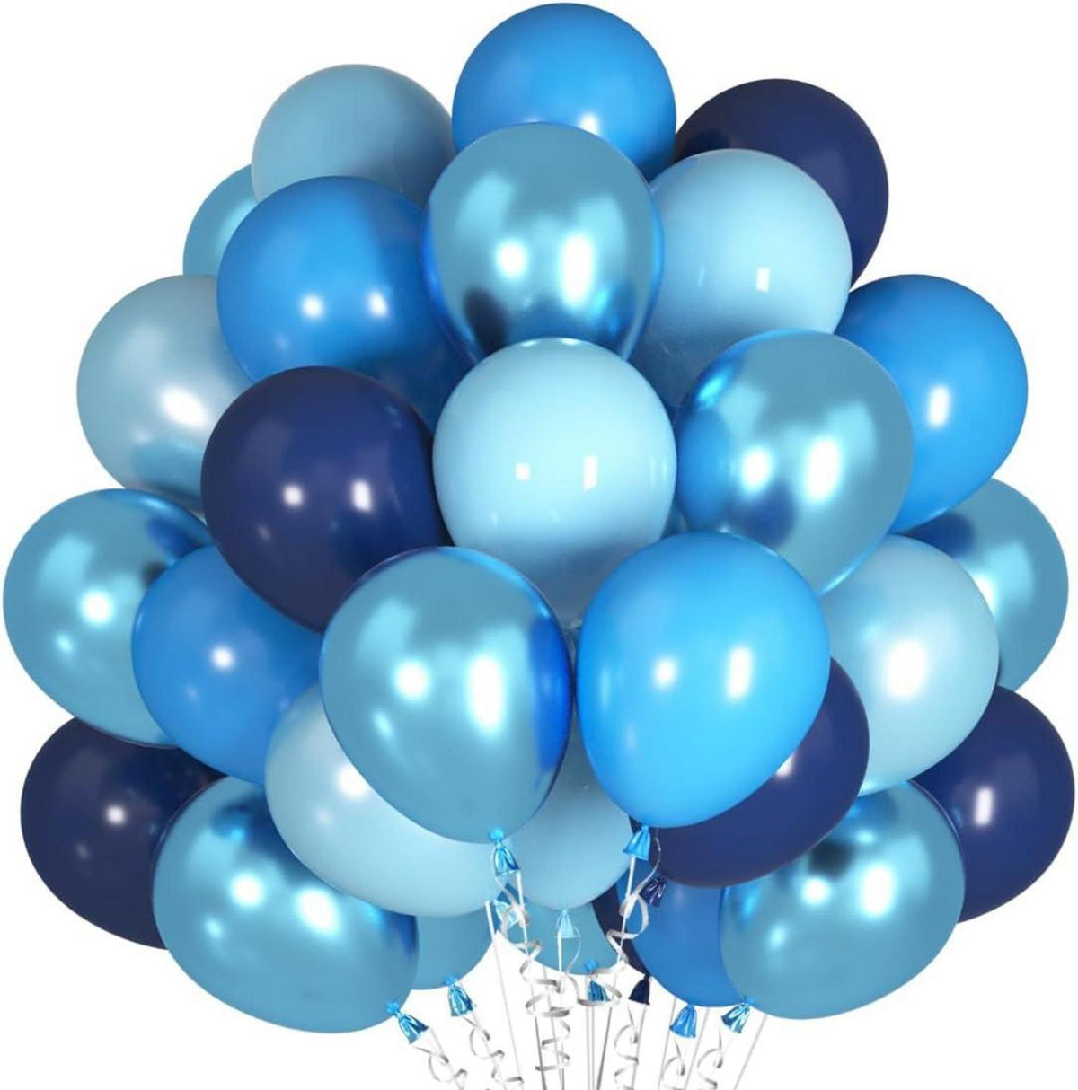 60 Blaue Luftballons Set Hochwertige Dekoration helium-geeignet