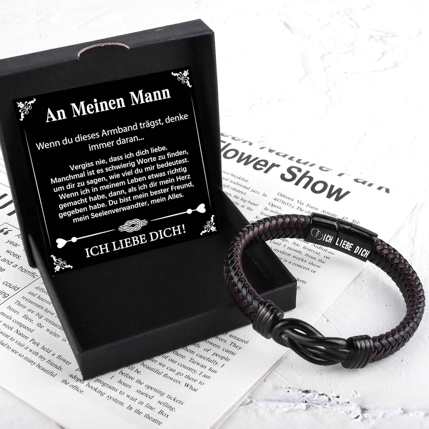 Merclix Armband Geschenke Männer Liebe Dich Valentinstag Geburtstag Jahrestag Weihnachten