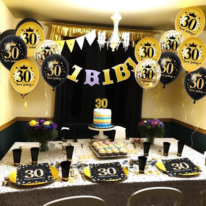Servietten 30. Geburtstag Mann Frau Deko 30 Stück Luftballons 18 Happy Birthday