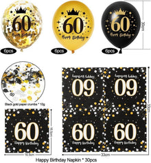 Servietten 60. Geburtstag 30 Stück Mann Deko Luftballons 18