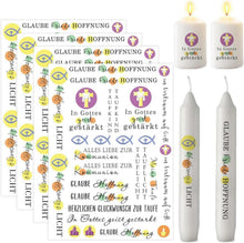 Kerzentattoos Kommunion Konfirmation Taufe 4er Set A5