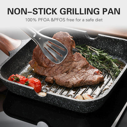 Antihaft-Grillpfanne 24 cm quadratisch Induktion