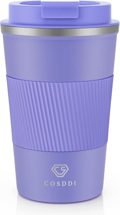 Isolierter Edelstahl Thermobecher 18oz Vakuum Reisebecher Purple