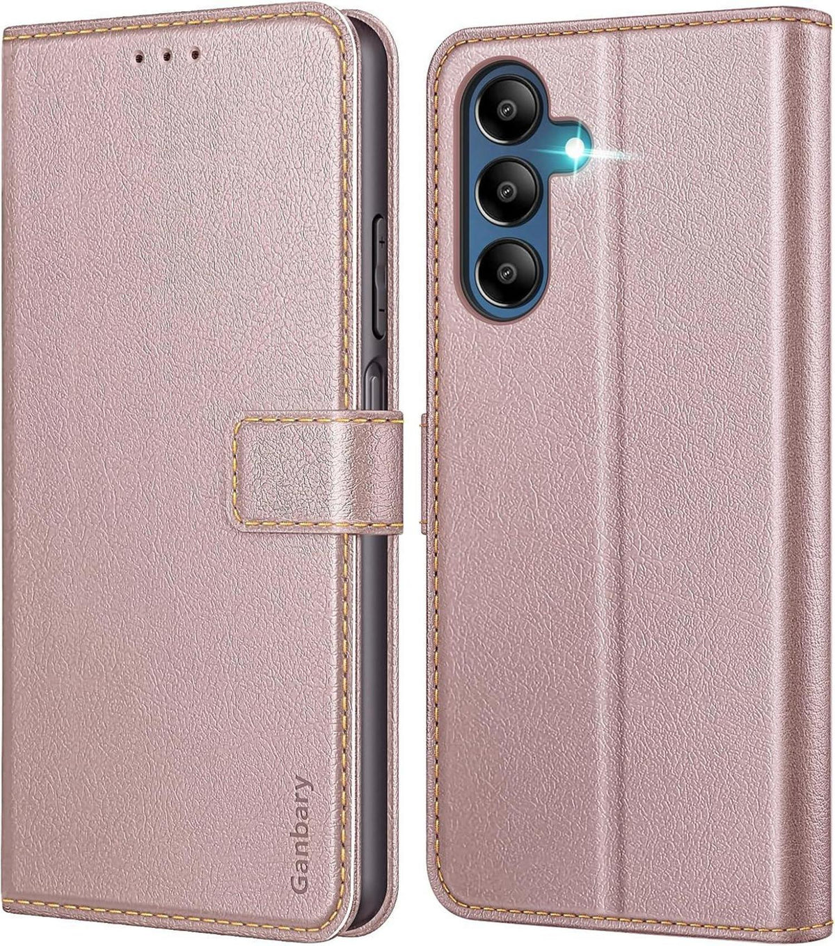 Handyhülle Xiaomi Redmi 13C Poco C65 Leder Klapphülle Roségold