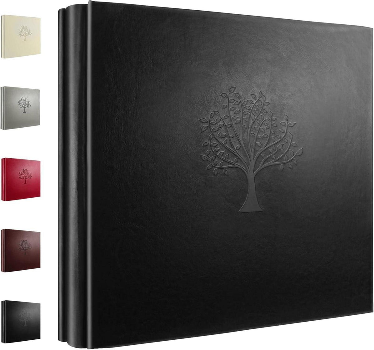 Premium Fotoalbum 10x15cm 600 Taschen Schwarzes Ledereinband