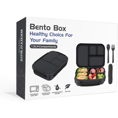 Bento Box Kinder mit Fächern & Besteck – 1200ml Lunchbox