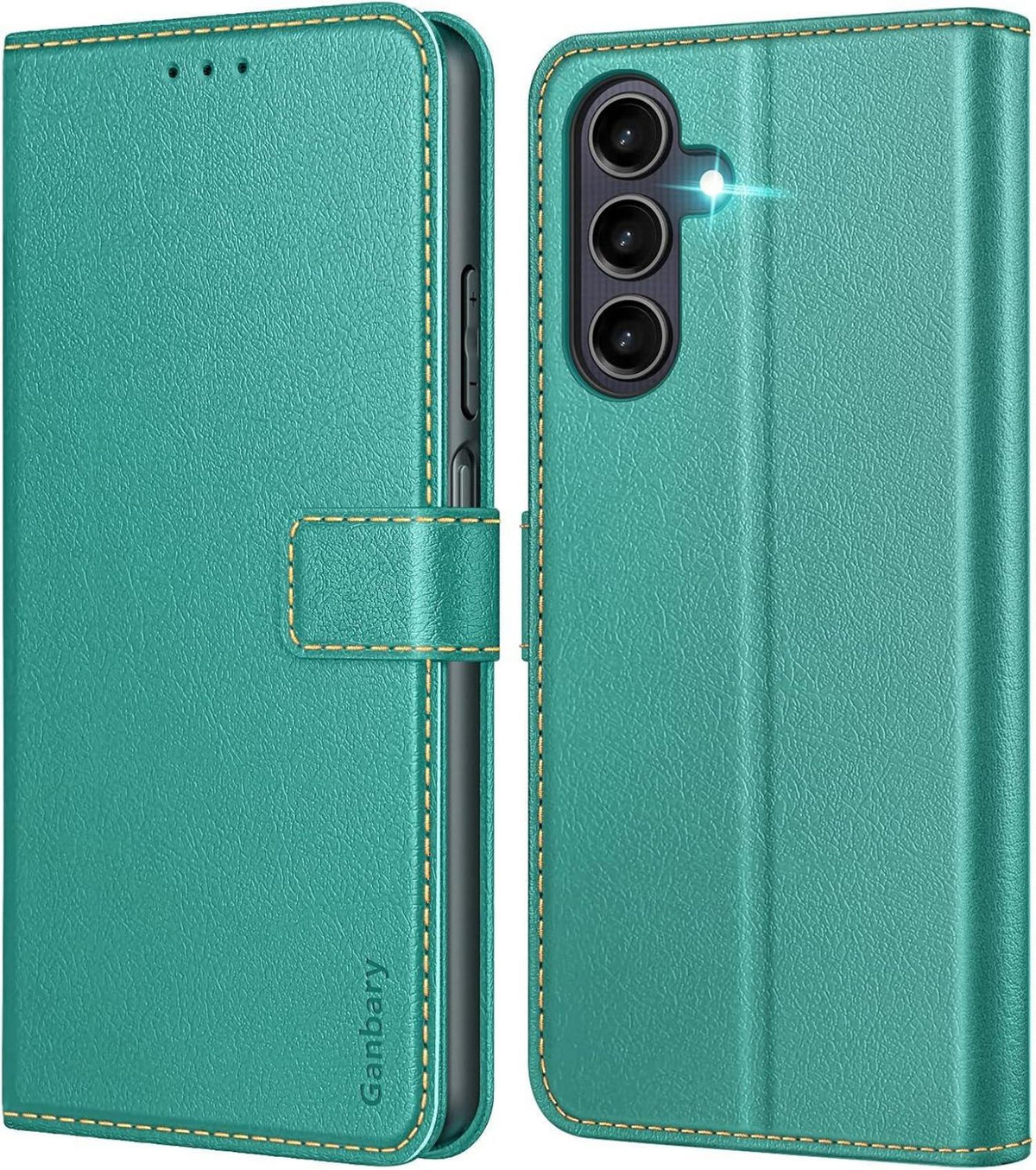 Samsung Galaxy A25 5G Handyhülle Leder Klapphülle Blaugrün