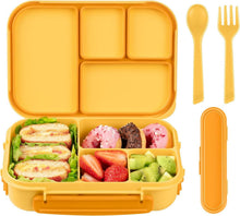 Amathley Brotdose Kinder Bento Lunchbox 1200ml Gelb